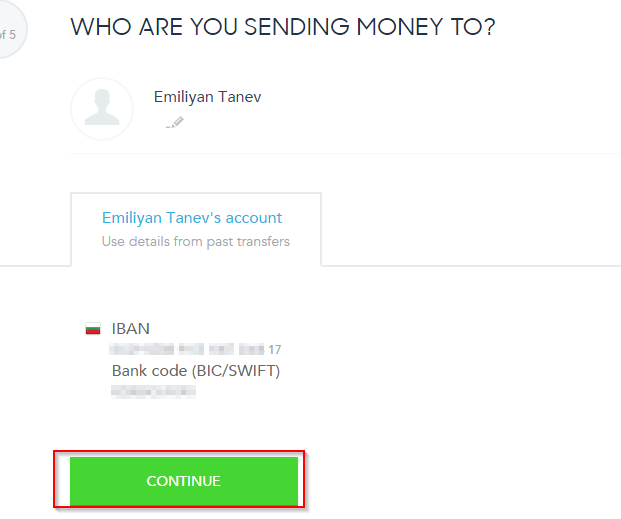 Transfer Third Step