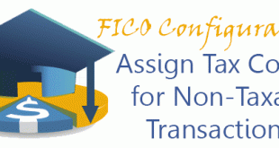 FICO - Assign Tax Codes for Non-Taxable Transactions
