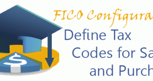 FICO - Define Tax Codes for Sales and Purchases
