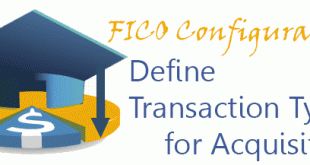 Define Transaction Types for Acquisitions