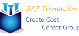 SAP FI Transaction - Create Cost Center Group